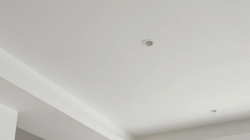 Recessed false ceiling with hidden cove lighting and pendant lamps