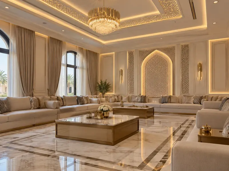 Villa majlis after interior finishing